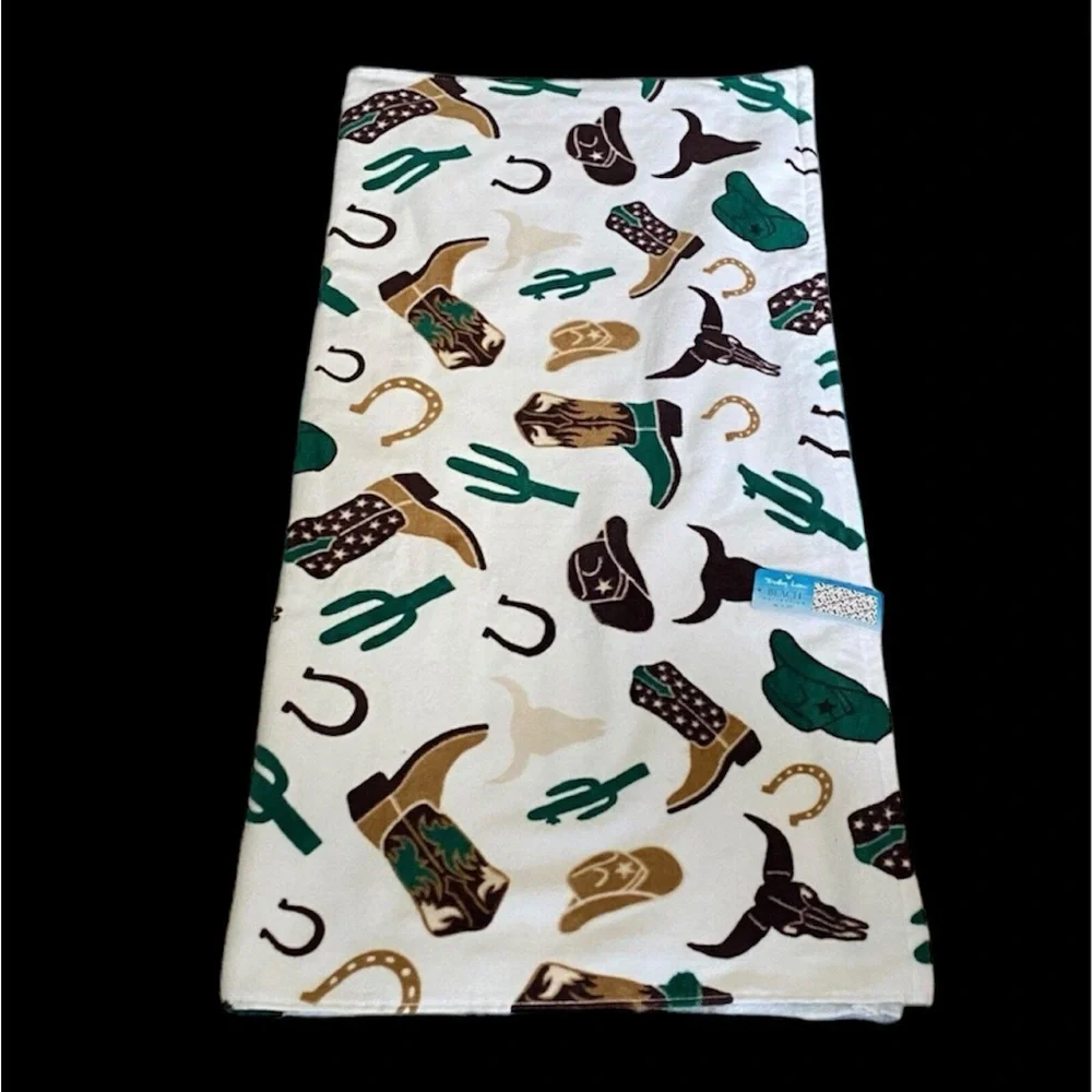 🆕 Truly Lou Western Cowboy Beach Towel Oversized VIRAL